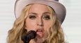 Madonna perfoms on stage
