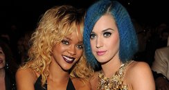 Katy Perry and Rihanna at the Grammy Awards