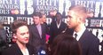 Calvin Harris and Conor Maynard BRITs red carpet