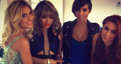 The Saturdays point at Frankies tummy